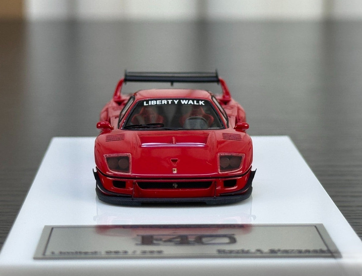 DG 1:64 Ferrari F40 LBWK Red Limited Edition Resin Model Car