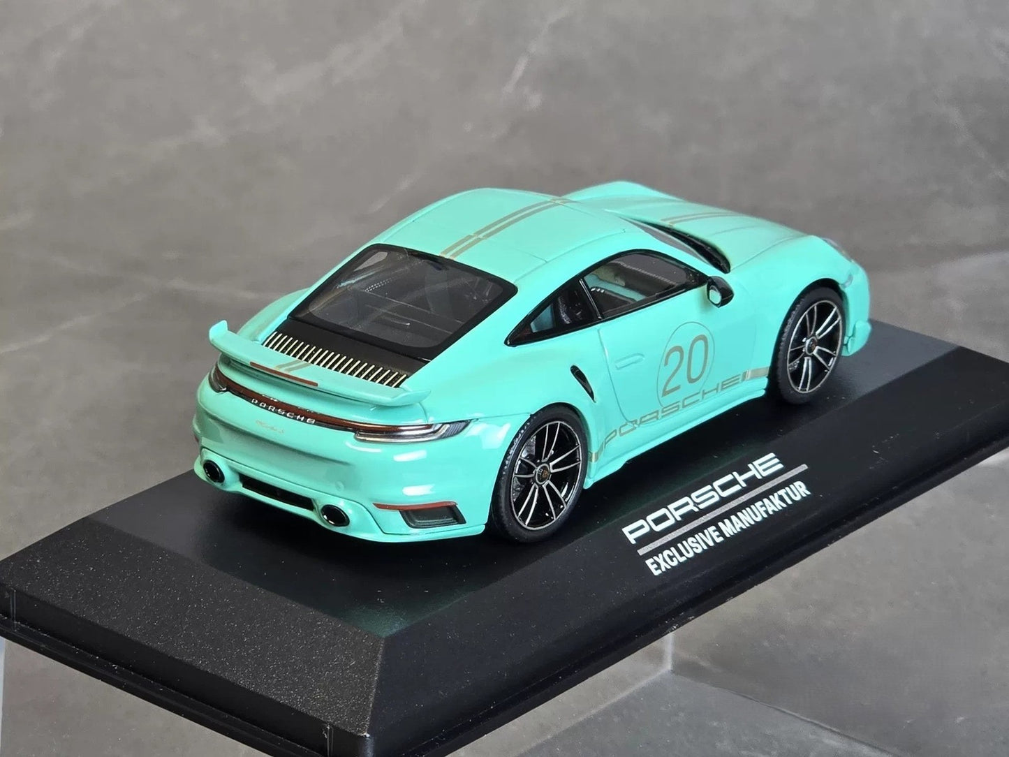 Minichamps 1/43 Porsche 911 Turbo S 992.1  20th Anniversary Mint Green