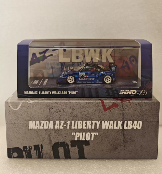 Inno64 1:64 Mazda AZ-1 LBWK LB40 Pilot Electroplated Hidden Edition