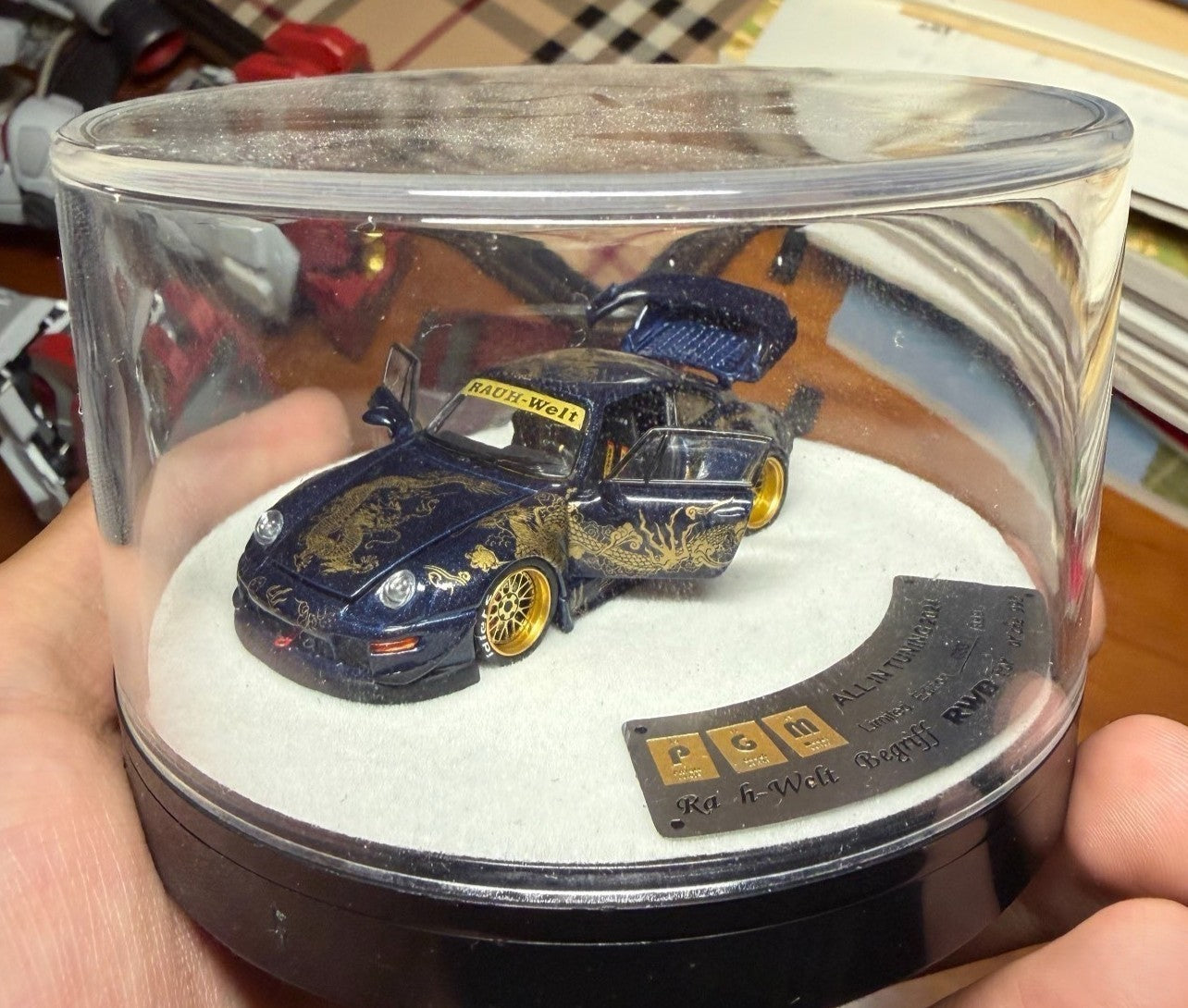 PGM RWB Porsche 964 Blue Dragon Limited 999pcs 1/64 Diecast Model Car