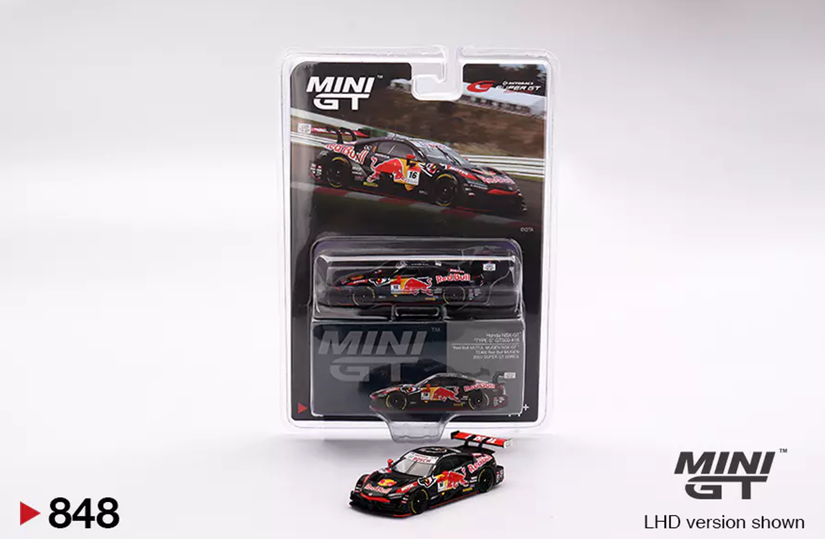 MINI GT 1/64 Honda NSX-GT Type S GT500 #16 Red Bull