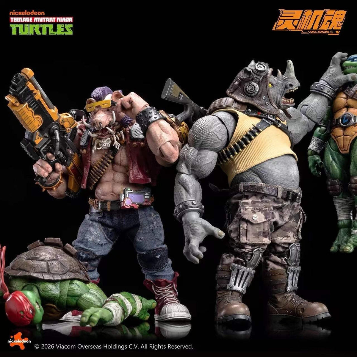 TMNT Rocksteady 1/12 Action Figure LingJiHun Teenage Mutant Ninja Turtles PREORD