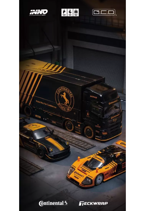 INNO PGM GCD 1:64 Hino Truck & 3 Cars Continental HEC Dinner Exclusive Set