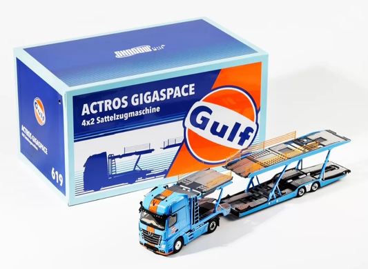 GCD 1/64 Mercedes-Benz Actros Gigaspace Gulf Car Carrier Set