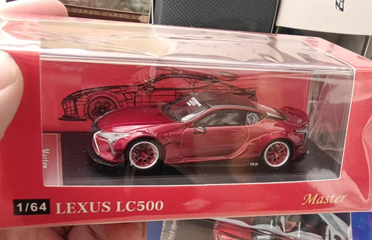 Master 1/64 Lexus LC500h Edition Red Diecast Model