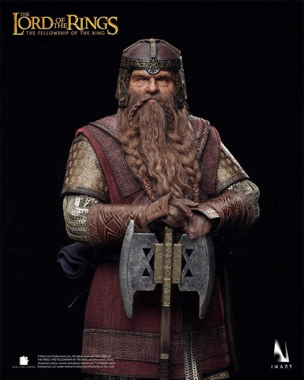 INART Gimli 1/6 Figure Lord of the Rings Fellowship Dwarf Collectible PREORDER