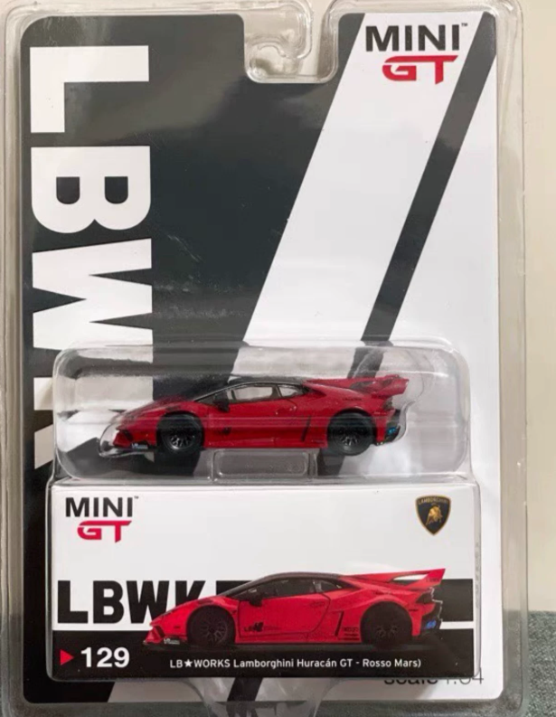 MiniGT 1/64 LBWK Lamborghini Huracán GT Rosso Mars #129 Diecast Model