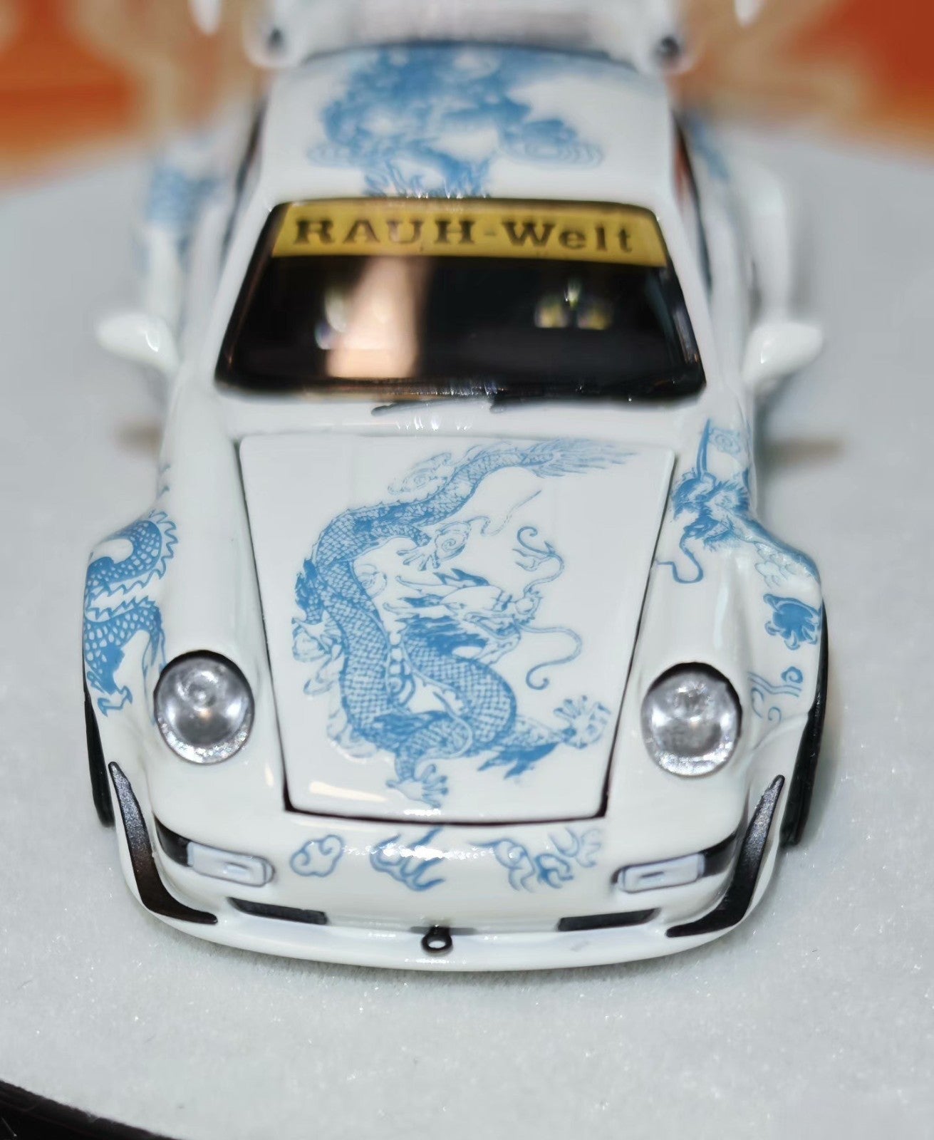 PGM RWB Porsche 964 White Dragon Limited 999pcs 1/64 Diecast Model Car