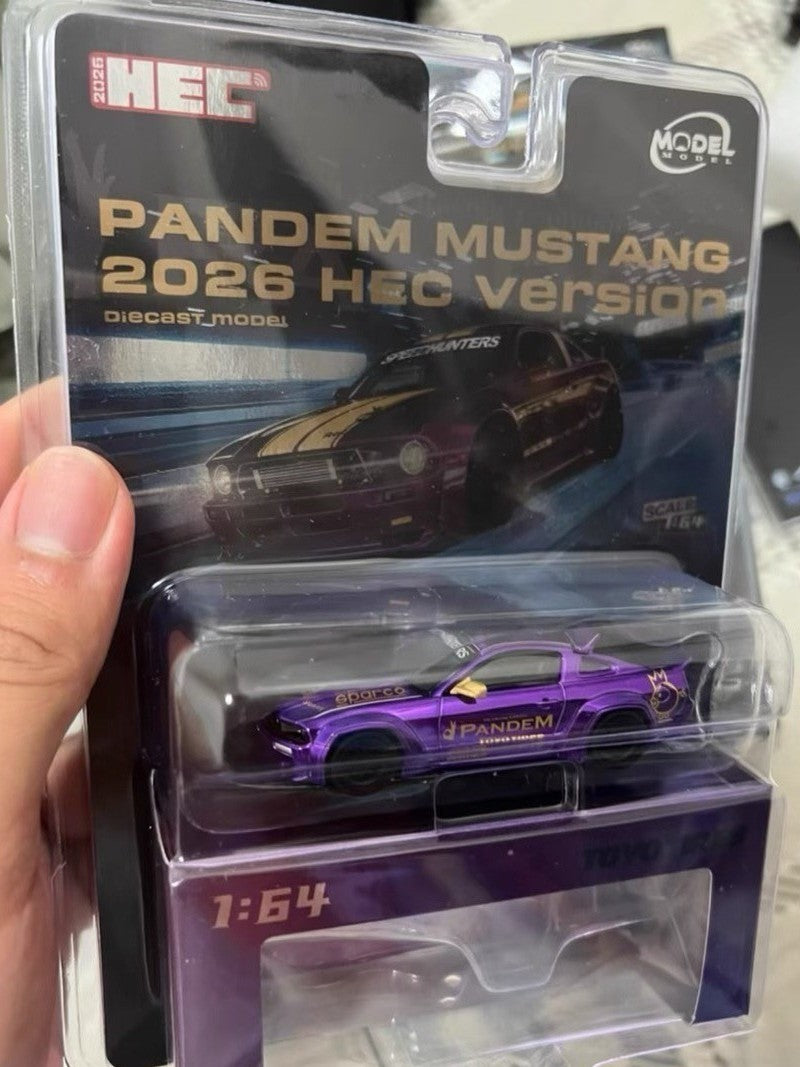 Model Model Pandem Mustang HEC 2026 1/64 Diecast Purple Chrome Chase Version