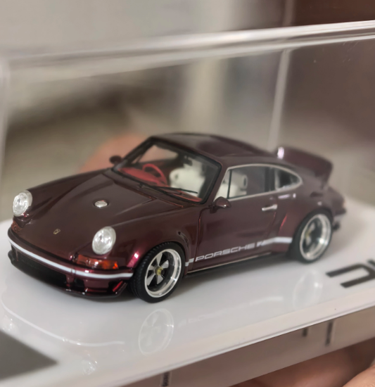DeepMaker 1:64 Porsche 911 DLS Cherry Red Resin Model