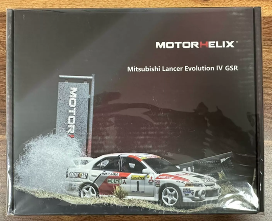 Motorhelix 1/64 Mitsubishi Lancer Evo IV GSR Rally Diorama Set