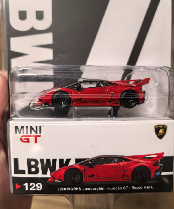 MiniGT 1/64 LBWK Lamborghini Huracán GT Rosso Mars #129 Diecast Model