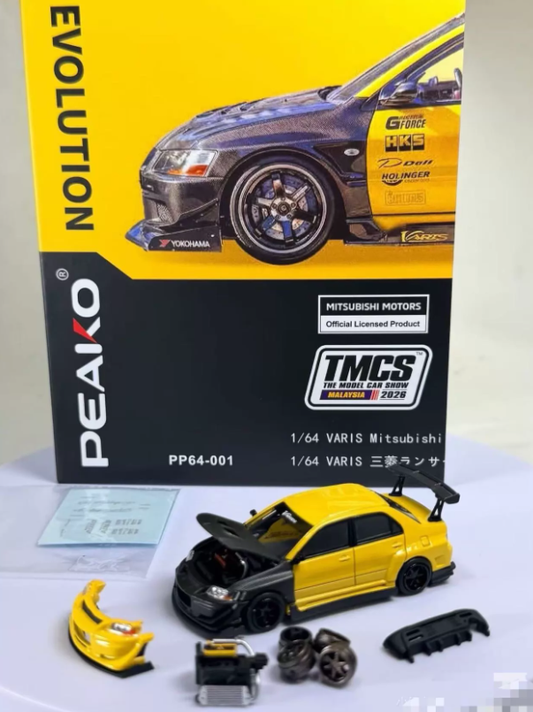 PEAKO 1/64 Mitsubishi EVO9 VARIS TMCS 2026 Exclusive w/ Parts