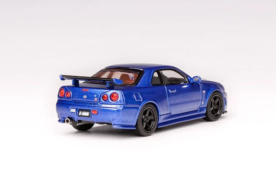 MotorHelix 1/64 Nissan Skyline GT-R R34 Z-Tune Bayside Blue Diecast