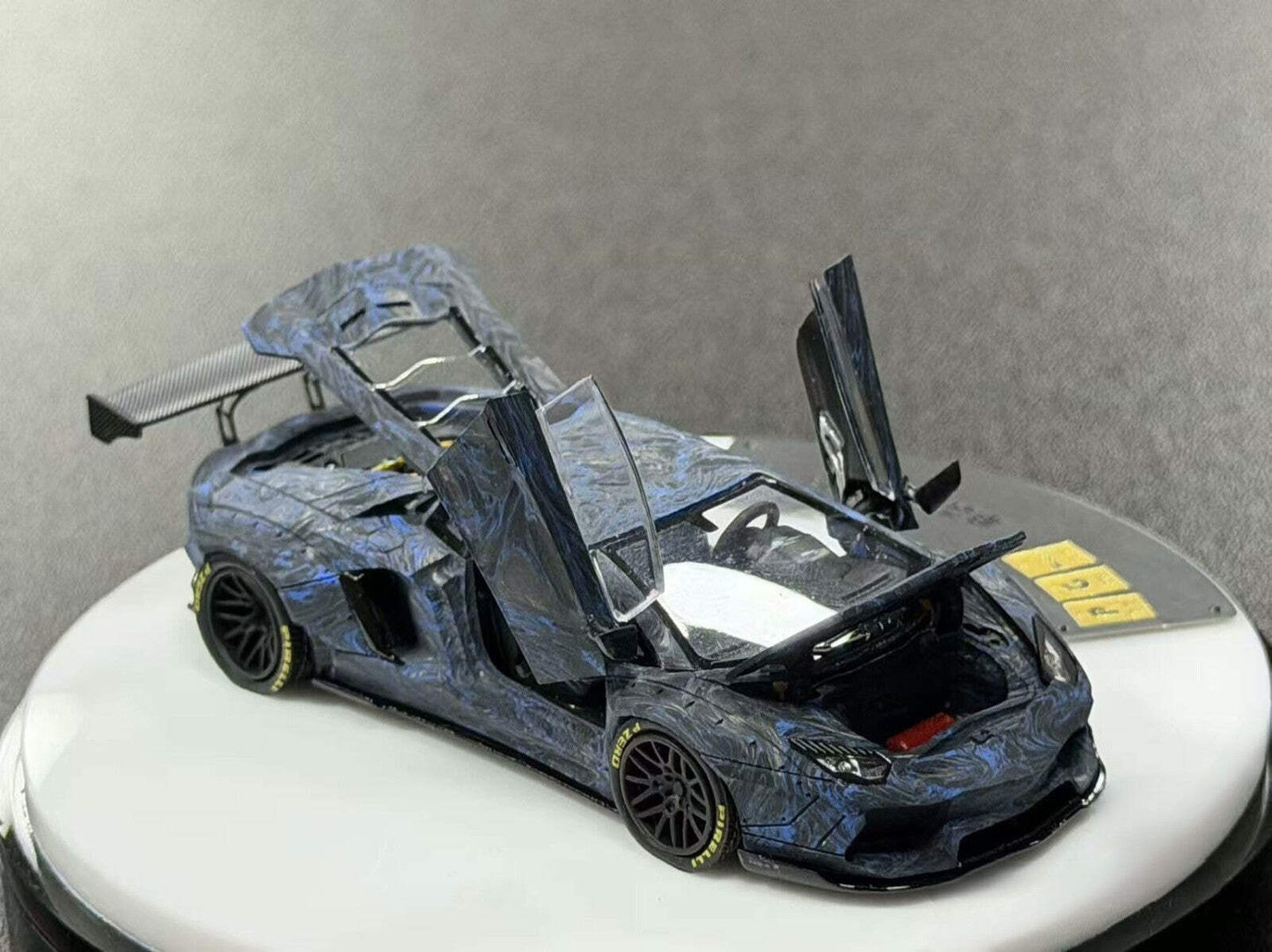 PGM 1/64 LB700 Blue Carbon Limited 520pcs Diecast Model Car