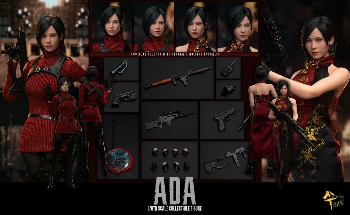 Master Team Ada Wong Resident Evil 4 1/6 Figure Double Body Deluxe Ver