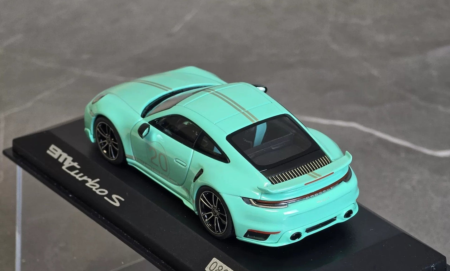 Minichamps 1/43 Porsche 911 Turbo S 992.1  20th Anniversary Mint Green