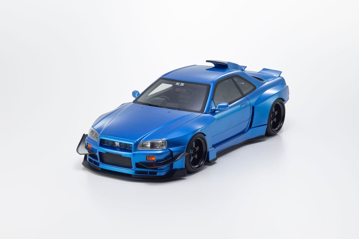 Kyosho 1/18 Nissan Skyline GT-R R34 Blue Resin Model Car Preorder Aug 2026