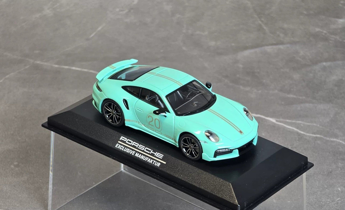 Minichamps 1/43 Porsche 911 Turbo S 992.1  20th Anniversary Mint Green