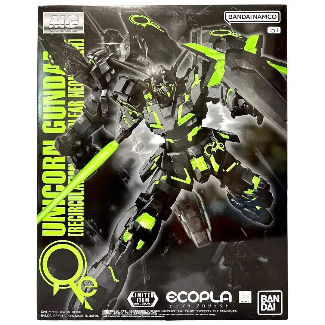 MG 1/100 Unicorn Gundam Ecopla Neon Green Recirculation Limited Bandai Model Kit