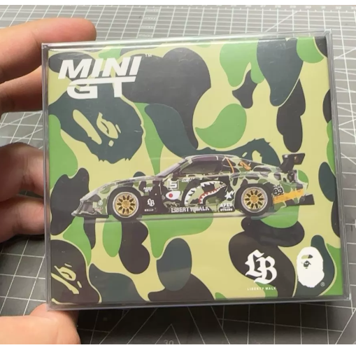 MINI GT 1/64 BAPE x LBWK Mazda RX-7 ABC Camo Diecast Model