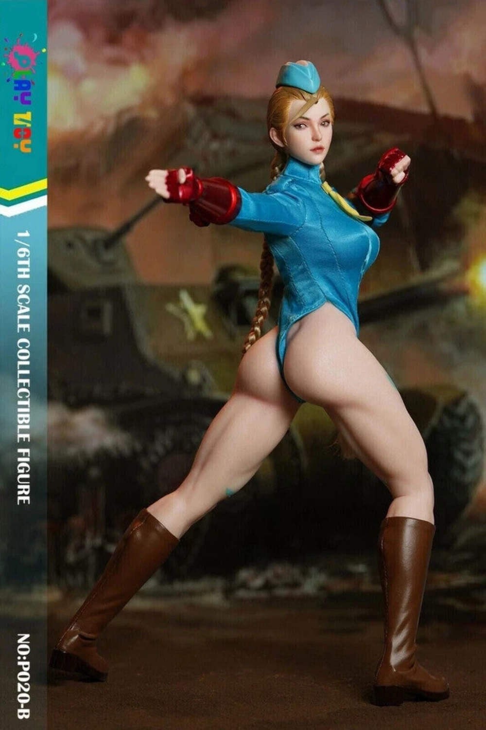 PLAY TOY P020A 1/6 Fighting Girl Blue Cammy 12" Action Figure BNIB