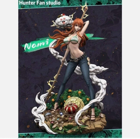 HUNTER FAN Recast Nami ONE PIECE 1/6 Resin Figure Anime GK Statue Painted