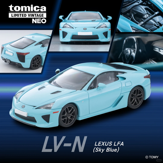 Tomica Limited Vintage Neo Lexus LFA Sky Blue LV-N Diecast Model Car TOMY