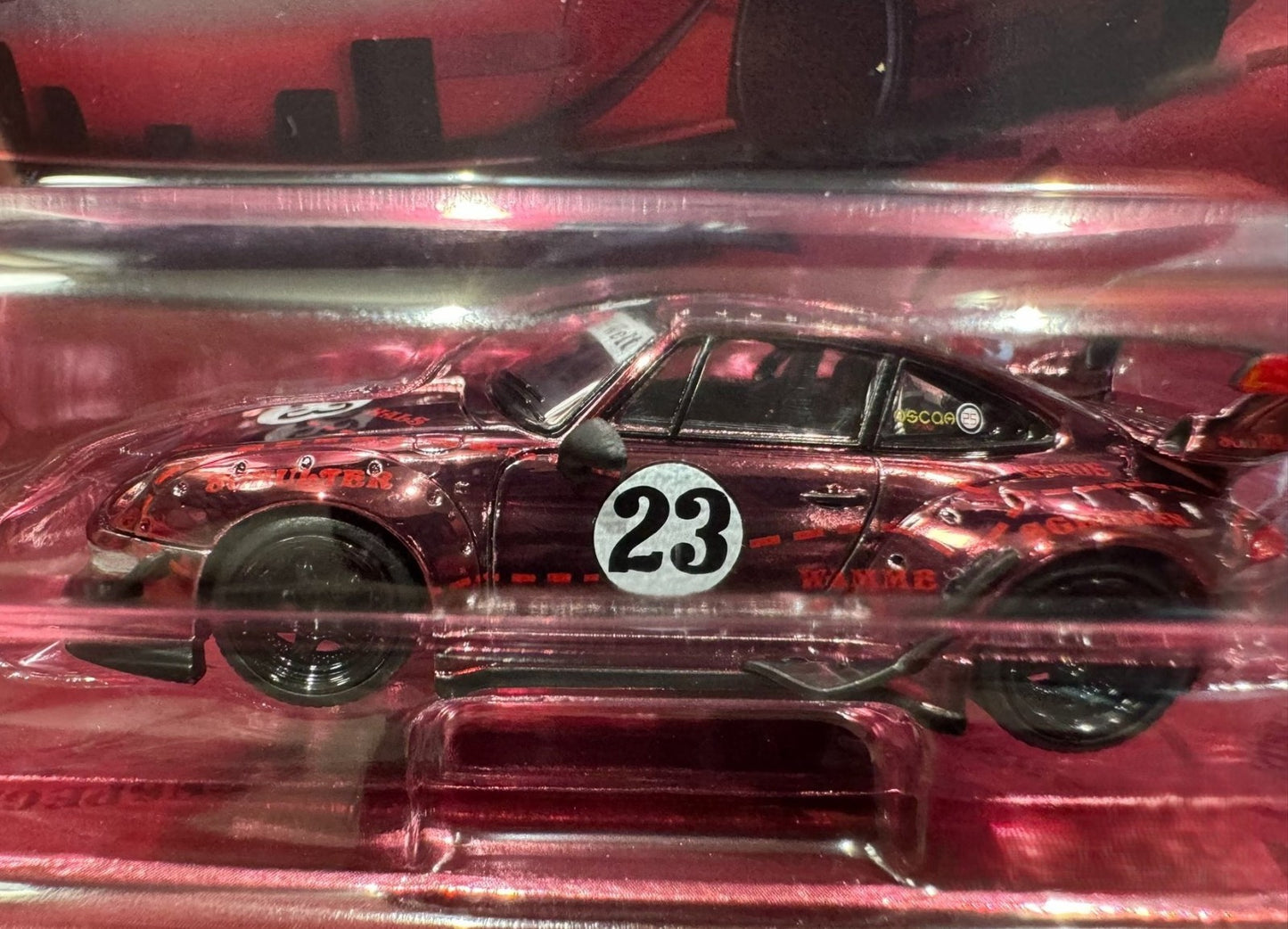 Model Model 1/64 Porsche RWB 993 Pink 23 Chrome Chase HEC Exclusive