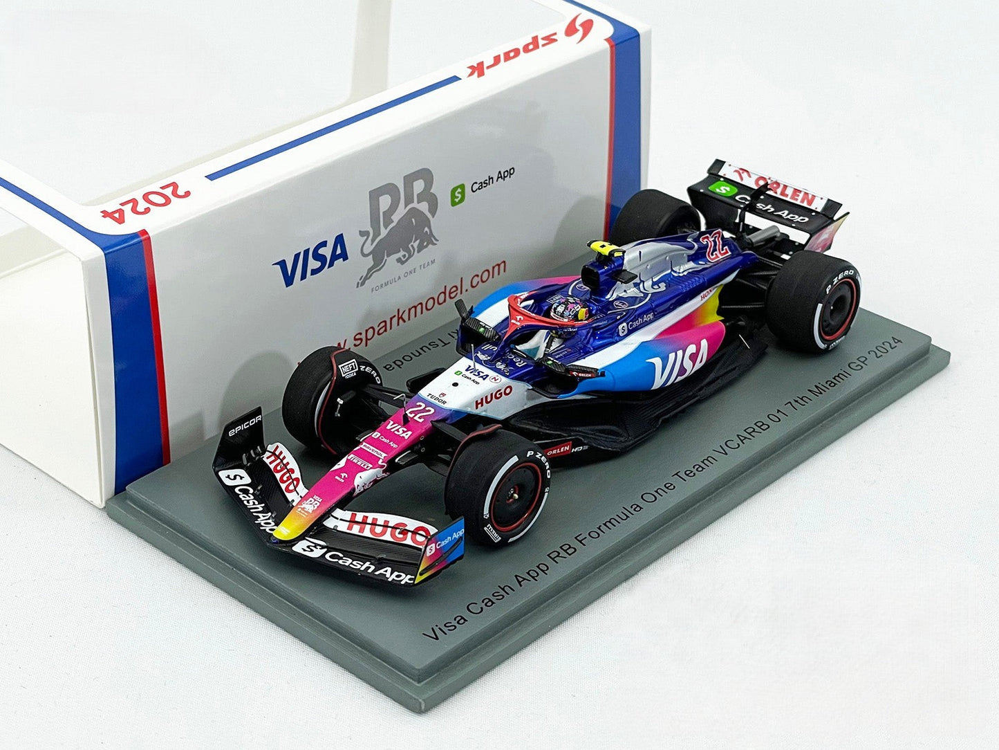Spark 1/43 VCARB01 #22 Yuki Tsunoda Miami GP 2024 Special Livery S9534