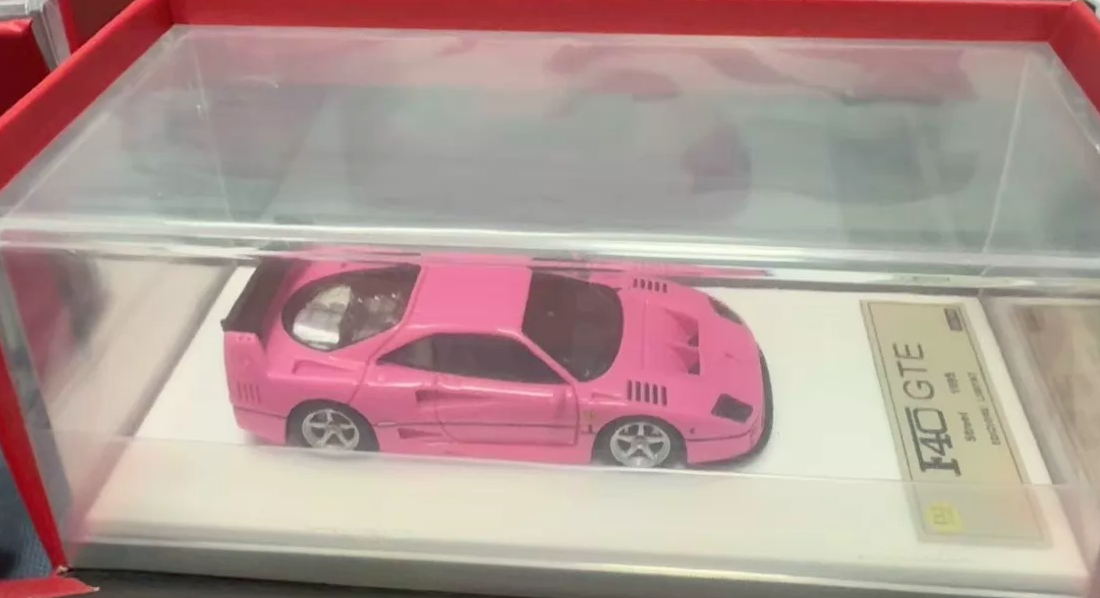 DMH 1/64 Ferrari F40 GTE Pink Resin Model Limited 149