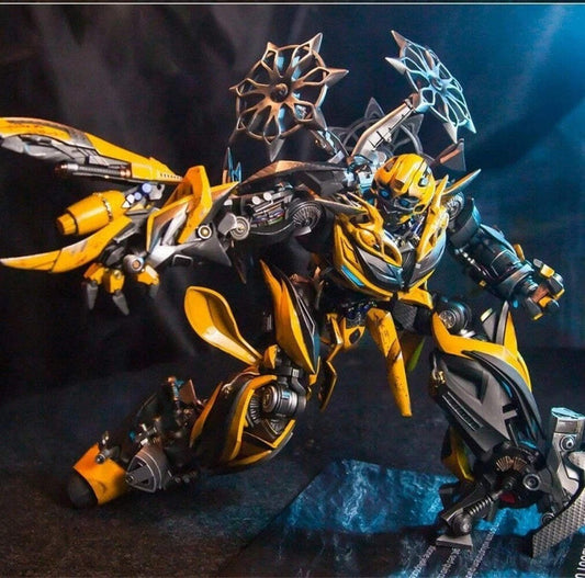 1/18 Bumblebee Alloy Action Figure 35cm Joint Movable Double Headed LED Version