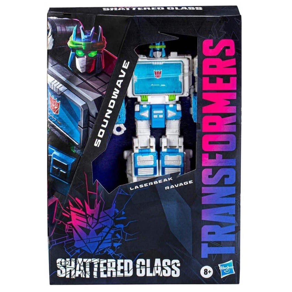 Transformers Shattered Glass Soundwave Laserbeak Ravage Action Figure NEW