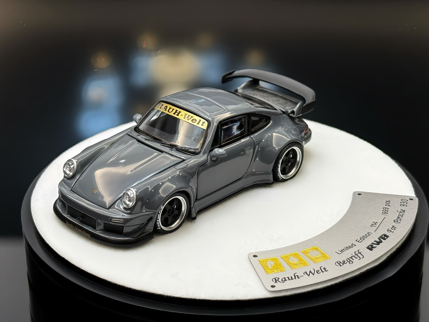 PGM Luxury RWB Porsche 930 Cement Grey Limited 1/64 Diecast Model Car