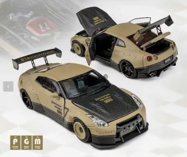 PGM Nissan GT-R R35 Temario Gold Limited Edition 1/64 Diecast RARE Model Car