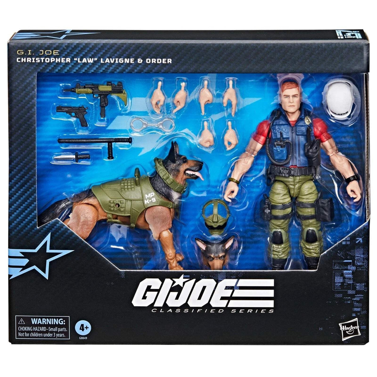 GI Joe Classified Series Law & Order K9 Police Dog Action Figure Hasbro NEW