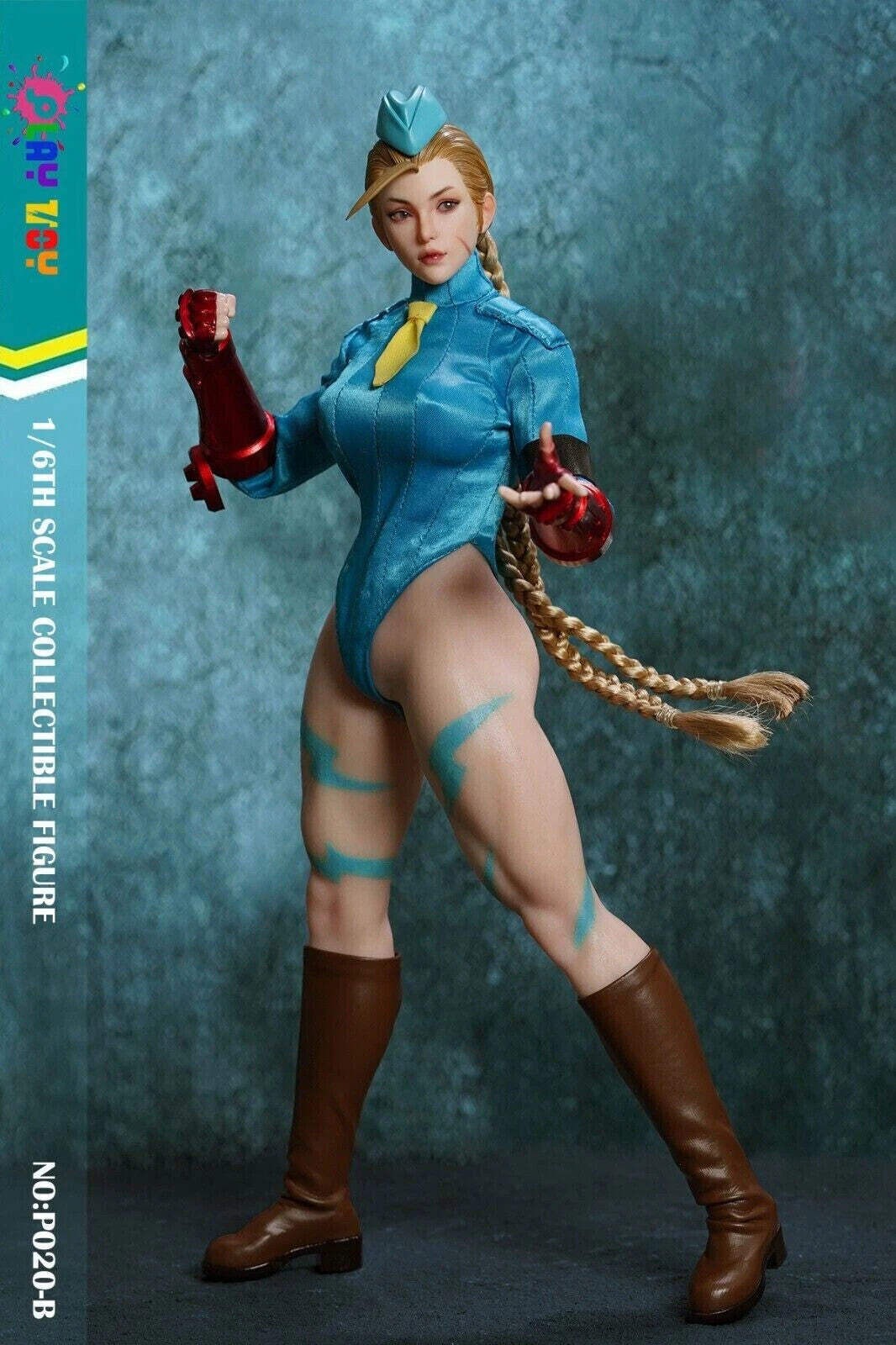 PLAY TOY P020A 1/6 Fighting Girl Blue Cammy 12" Action Figure BNIB