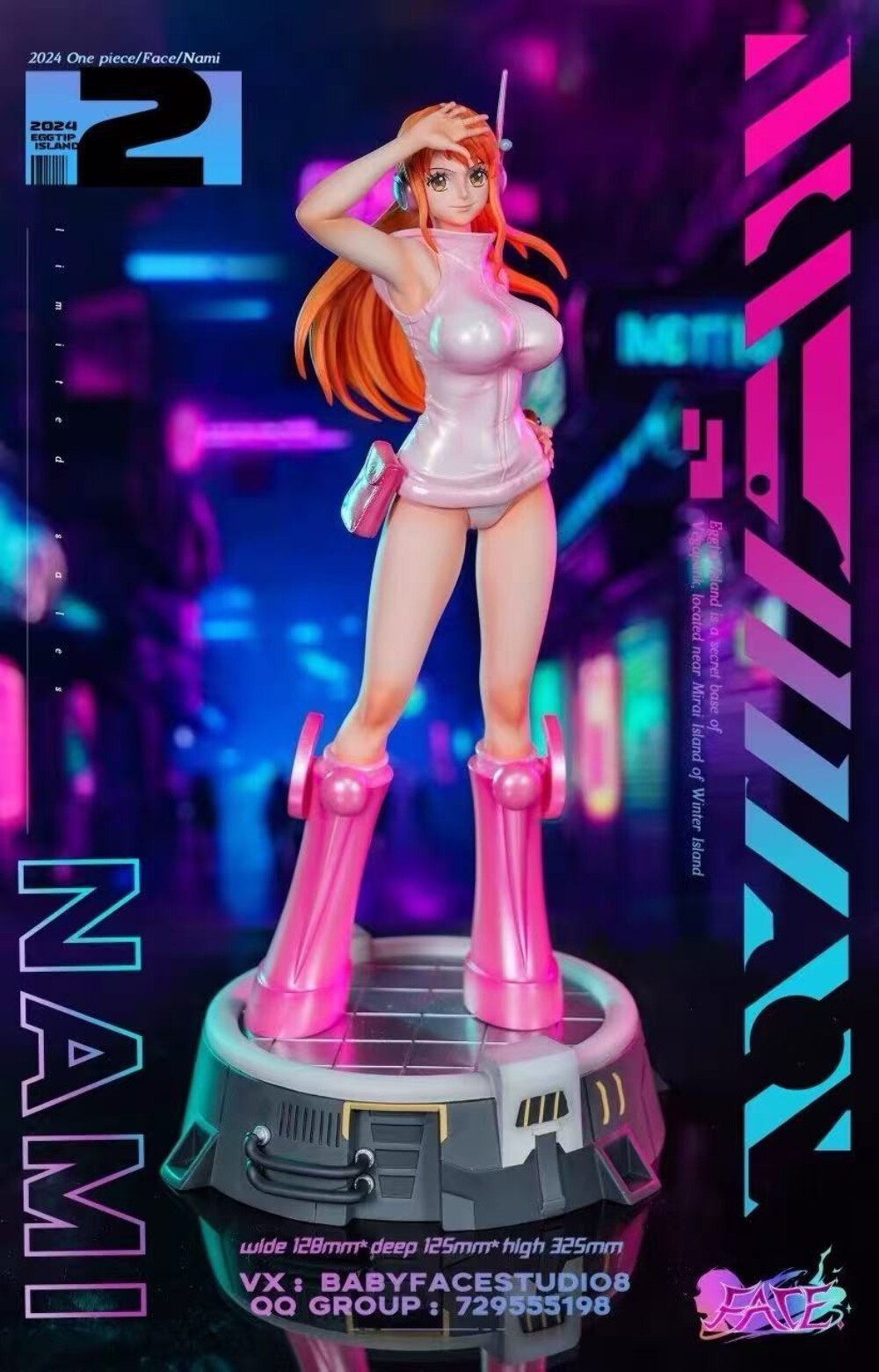 One Piece Nami Egghead Island Ver. 1/6 Resin Statue GK Figure LED Base