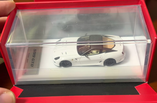 DMH 1/64 Ferrari 599 GTO Pearl White Resin Model