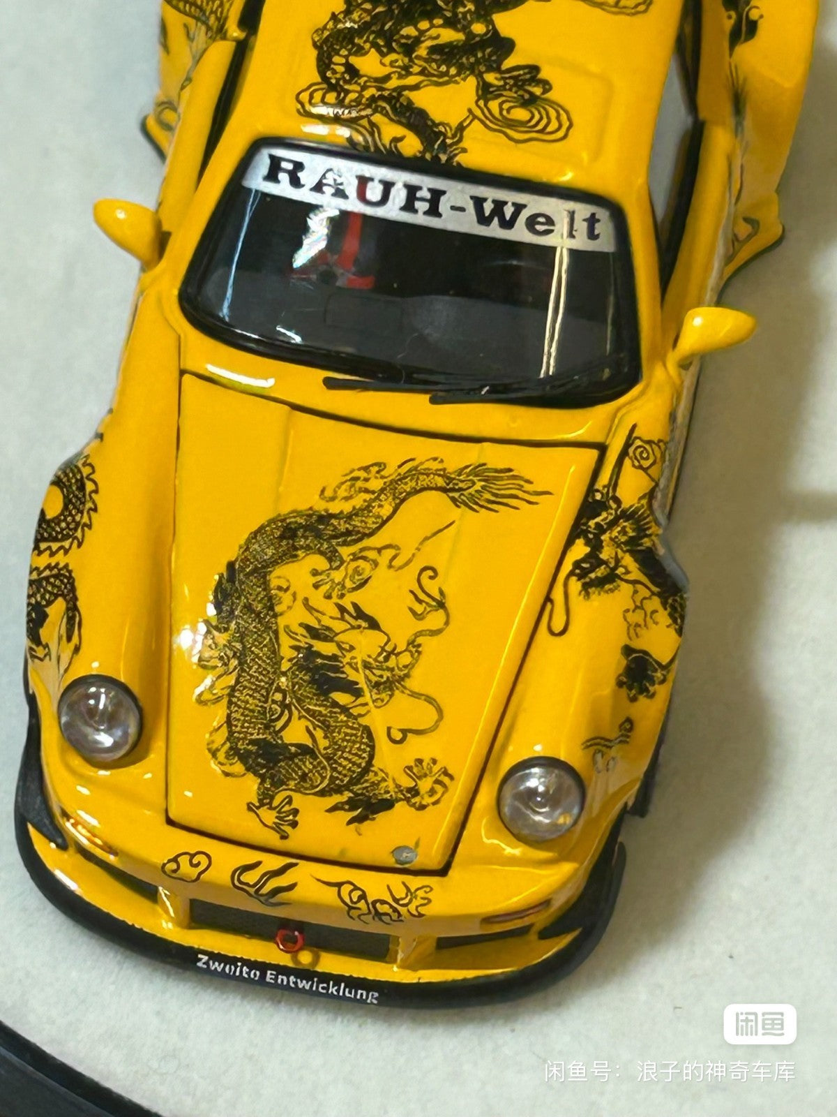 PGM RWB Porsche 964 Yellow Dragon Limited 999pcs 1/64 Diecast Model Car