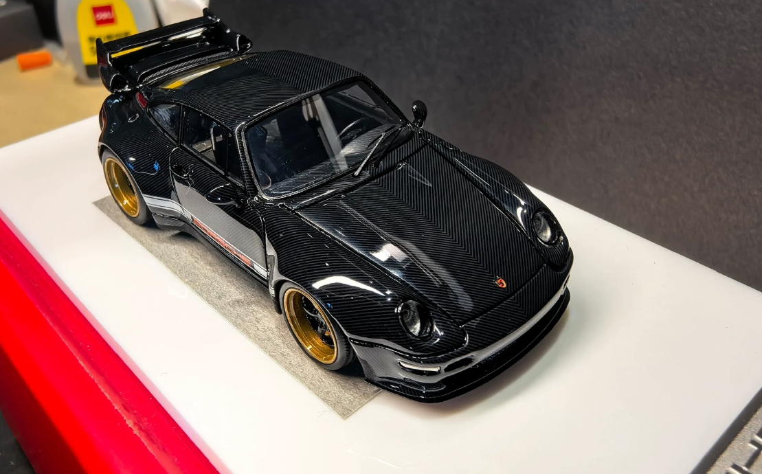 MY64 1:64 Gunther Werks Porsche 993 All Carbon High Wing Resin Model
