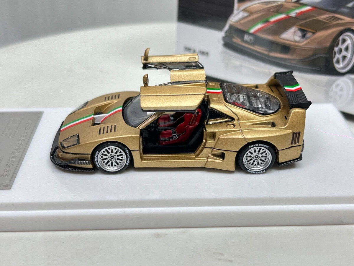 Demon King F40 Style 1/64 Diecast Model Car Gold Edition In Stock