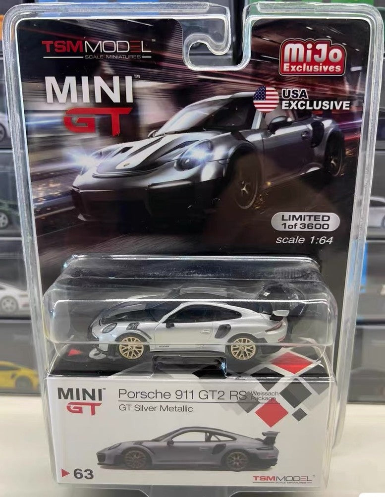 Mini GT Porsche 911 GT2 RS Weissach MiJo USA Exclusive 1/64 Limited