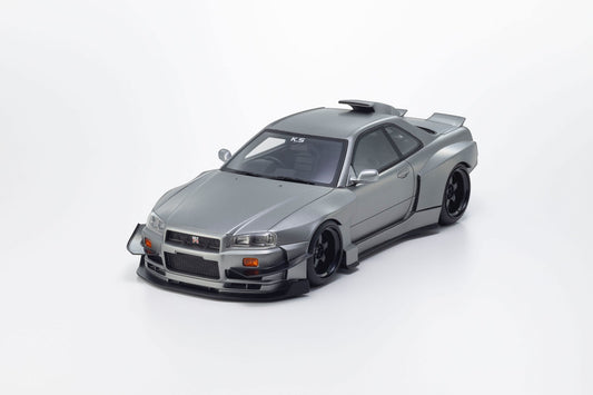 Kyosho 1/18 Nissan Skyline GT-R R34 Matte Gray Resin Model Car Preorder