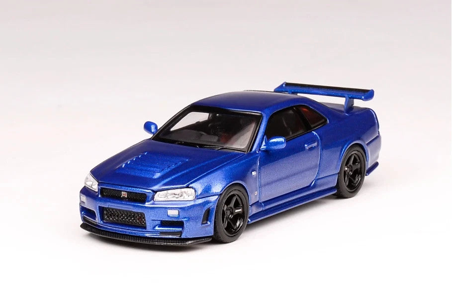 MotorHelix 1/64 Nissan Skyline GT-R R34 Z-Tune Bayside Blue Diecast