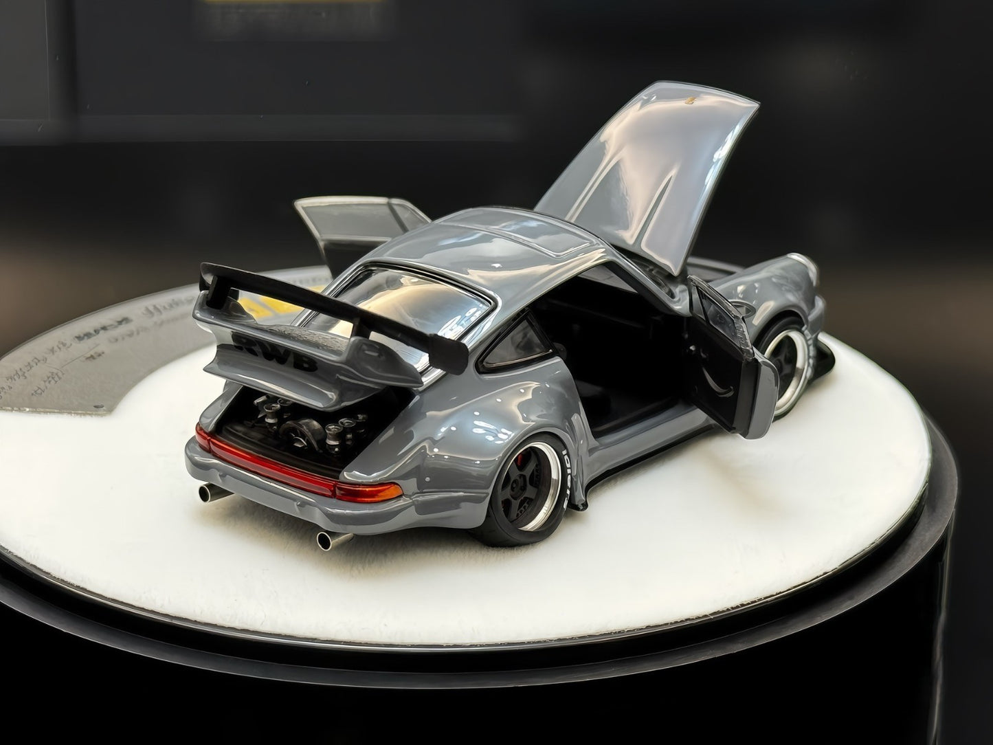 PGM Luxury RWB Porsche 930 Cement Grey Limited 1/64 Diecast Model Car