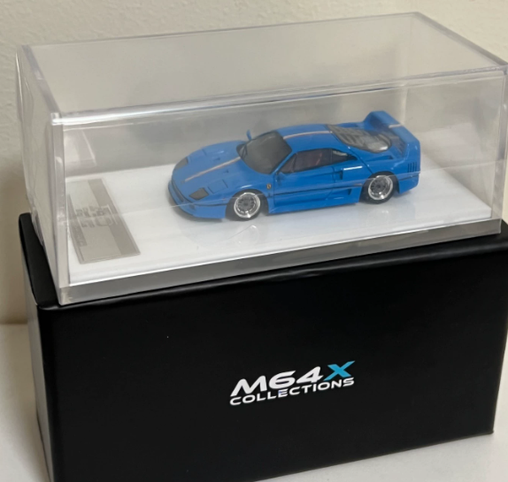 MY64 1/64 Ferrari F40 Blue Resin Model Limited 199