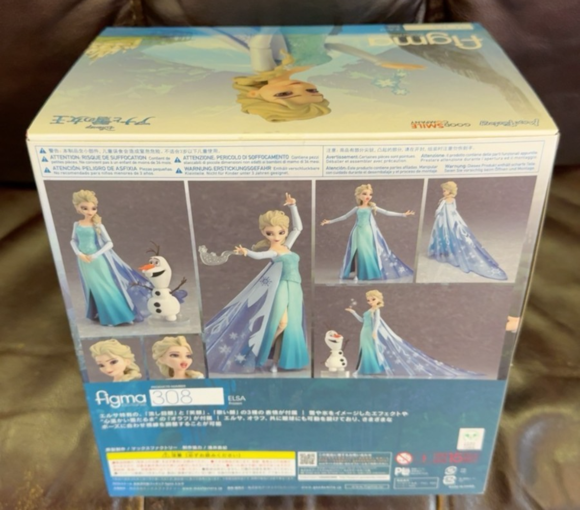 Disney Figma 308 Elsa Frozen Action Figure Max Factory + Olaf New Authentic