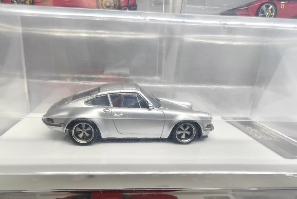 MY64 1:64 Porsche 911 Kaege Retro Silver Blue Interior Out of Print