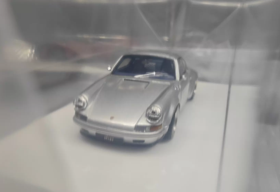 MY64 1:64 Porsche 911 Kaege Retro Silver Blue Interior Out of Print
